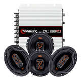Kit 4 Alto Falantes 6trms80 + 69qdm120 Módulo Taramps Ts400 Cor Preto