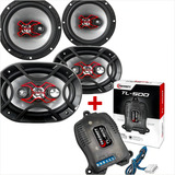 Kit 4 Alto Falantes Bravox 6 + 6x9 + Modulo Taramps Tl500 Kit Facil Tnt Full Som Automotivo
