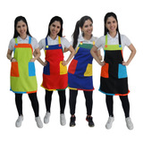 Kit 4 Aventais Recreadores Buffet Infantil Casa De Festas 