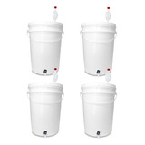 Kit 4 Baldes Torneira Fermentação Artesanal Airlock 22l