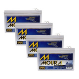 Kit 4 Bateria Moura Nobreak Apc Backups Es600va 12v 7ah