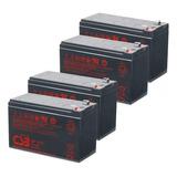 Kit 4 Baterias Csb 12v 7.2 Ah Gp1272 F2 No Break Sms Apc