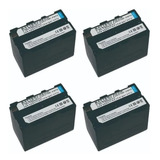 Kit 4 Baterias Np-f970 P/ Iluminadores De Led (7200mah) Nfe