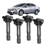 Kit 4 Bobina Ignição New Civic Accord Cr-v 2008 A 2011