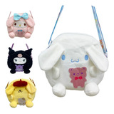 Kit 4 Bolsa Mochila Feminina Transversal Sanrio Hello Kitty