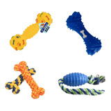 Kit 4 Brinquedos Pet Resistente Ideal Para Pet Porte Pequeno