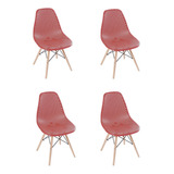 Kit 4 Cadeiras Eames Design Colméia Eloisa Colorida