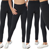 Kit 4 Calça Legging Feminina Infantil Juvenil Lisa Escolar