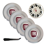 Kit 4 Calota Central Roda Fiat Stilo Conect Aro 16 + Chave