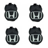 Kit 4 Calota Centro De Roda Honda 69mm Preta Hrv/crv