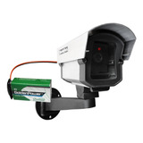 Kit 4 Câmeras Falsa C/ Led Para Segurança Bateria Pilha