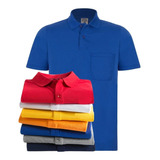 Kit 4 Camisas Gola Polo Masculina C/ Bolso Blusa Camiseta 