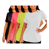 Kit 4 Camiseta Feminina Academia Veste Legging Cobre Bumbum