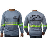 Kit 4 Camiseta Manga Longa Faixa Refletiva Para Eletricista