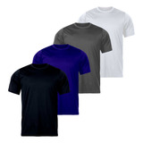 Kit 4 Camisetas Esportiva Masculina Dry Premium Academia