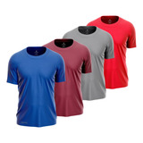 Kit 4 Camisetas Masculina Dri Leve Academia Treino Ant Odor
