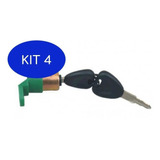 Kit 4 Cilindro Porta Lateral Corrediça Chave Kangoo 98 Em