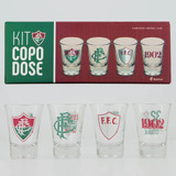 Kit 4 Copos Dose Fluminense Shot Pinga Tricolor Oficial