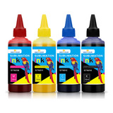 Kit 4 Cores Tinta Sublimatica Mecolour Para Epson L 100ml Mecolour