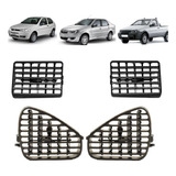 Kit 4 Entrada Grade Saída Ar Fiat Siena Fire 2007 2008 2009
