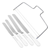 Kit 4 Espátulas Confeiteiro E Nivelador Inox Decoração Bolos