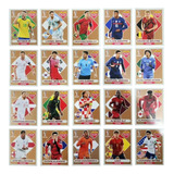 Kit 4 Figurinhas Copa Qatar 2022 Legend/rookie Bordo E Bronze