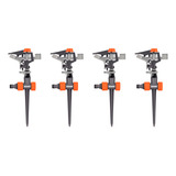 Kit 4 Irrigador Aspersor Impulso Setorial Giratorio P Jardim