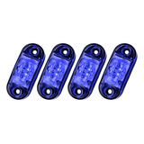 Kit 4 Luz Cortesia Prova D'água Led 12v 24v Barco Lancha Luz Azul