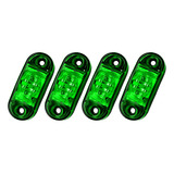 Kit 4 Luz Cortesia Prova D'água Led 12v 24v Barco Lancha Luz Verde