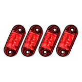 Kit 4 Luz Cortesia Prova D'água Led 12v 24v Barco Lancha Luz Vermelho
