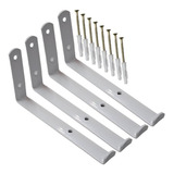 Kit 4 Mão Francesa Invertida 20cm Suporte Ferro Industrial 
