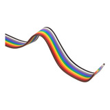 Kit 4 Metros Flat Cable 12 Vias Colorido Passo 1,27mm 26awg
