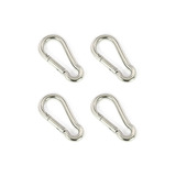 Kit 4 Mosquetão 8mm Inox 316ss Polido Náutico Academia