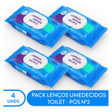 Kit 4 Pacotes De Free Wipes Toilet Pós Nº2 - 4x50 Lenços