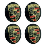 Kit 4 Pçs Emblema Adesivo Auto Colante Porsche 58mm / 5,8cm