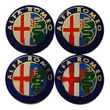 Kit 4 Pçs Emblema Adesivo Tampa Roda Alfa Romeo 55mm / 5,5cm