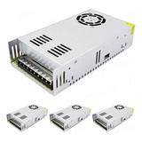 Kit 4 Pçs Fonte Chaveada 12v 50a 600w Bivolt P/ Câmera Cftv