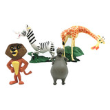 Kit 4 Peças Madagascar Alex Gloria Melman Marty Em Pvc 7cm