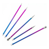Kit 4 Peças Pinça Extrator Removedor De Cravo Espinha Acne