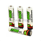 Kit 4 Pilhas Recarregáveis Aaa Palito 2700mah Longa Duração