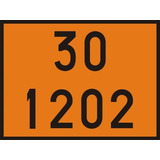 Kit 4 Placas Numerologia Laranja Onu 30 1202 Carga Perigosa