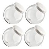Kit 4 Pote Baleiro 2,4l Redondo Porta Doces Biscoitos Grande