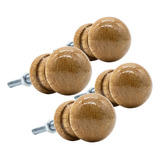 Kit 4 Puxador Gaveta Porta Móvel Antigo Ponto Madeira Rxmm