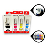 Kit 4 Refil Tinta Compativel Canon Gl-10 G6010 G7010 G2010 Tinta Black 135ml Yellow 70ml Cyan 70ml Magenta 70ml