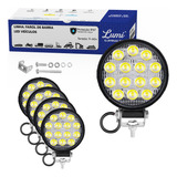 Kit 4 Refletor Holofote Luminaria Farol 14 Leds 12v/24v Cor Da Carcaça Preto Cor Da Luz Branco-frio Lumi
