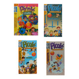 Kit 4 Revistas Coquetel Infantil Picolé Jogos Cruzadas Colorir Curiosidades Atividades Caça Palavras Total 77 Páginas