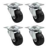 Kit 4 Rodinhas Giratória Móveis Mini Rodizio Roda 32mm 80kg Jws 360º