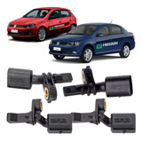 Kit 4 Sensor Freio Abs Voyage Gol G6 G7 Original Diant+tras