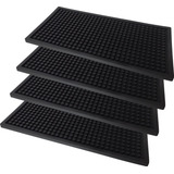 Kit 4 Tapetes Barmat 30x15cm Emborrachado Escorredor Drinks