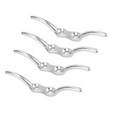 Kit 4 Unidades Cunhos 4 Polegadas Aço Inox Barcos Lanchas Iates Veleiros Amarrar Mastros Cordas Cunho Seavix Amarrador Corda Prender Âncoras Cais Velas Embarcações Náuticas